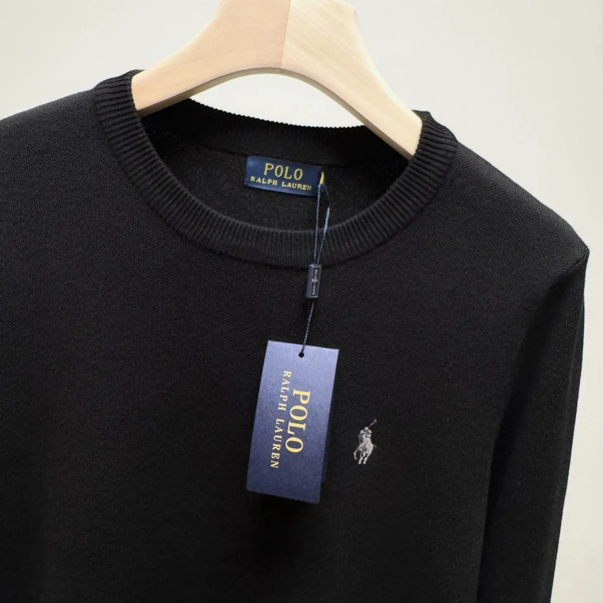 P220 Ralph Lauren crew neck sweater Color: Black Royal Blue Camel Size: S-XXL 1:1 same style, model number (RL0535)